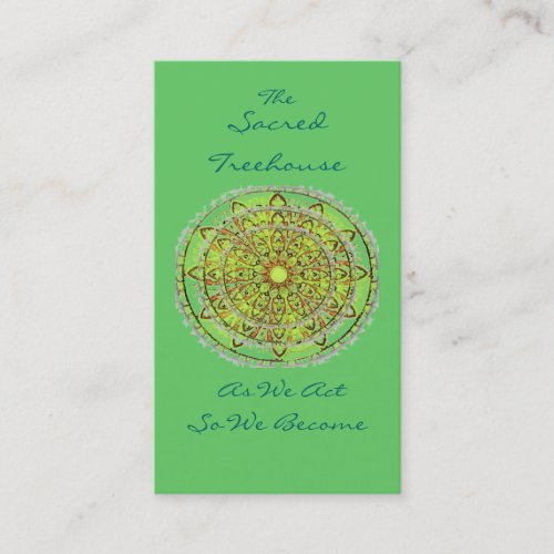Mandala Art Green Bookmark Profile Card Business Card
