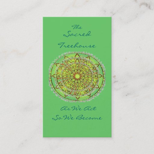 Customizable Mandala Art Green Bookmark Profile Card Business Card