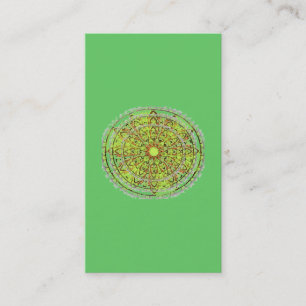Mandala Art Green Bookmark Profile Card