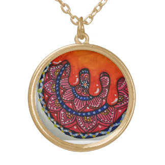 Mandala Art Necklace–A Symbol of Balance & Beauty Gold Plated Necklace