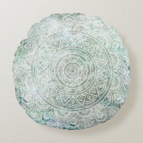Mandala art Spiritual  Round Pillow