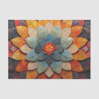 Mandala Art Textured Flower Tissue Paper