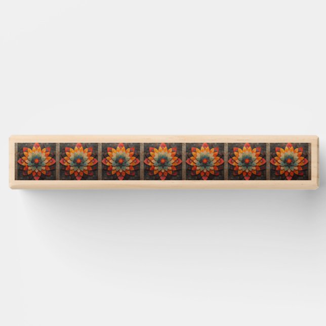 Mandala Art Textured Flower Topple Tower (Front)