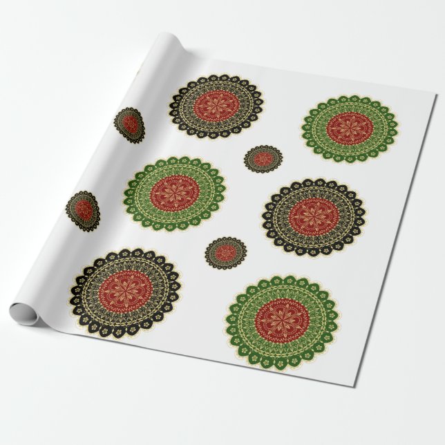 Mandala Art Wrapping Paper (Unrolled)