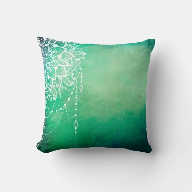 Mandala background mandala spiritual throw pillow (Front)