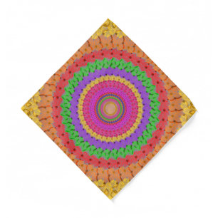 Mandala Ball yellow crochet style -  Bandana