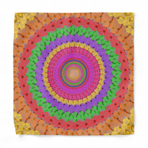 Mandala Ball yellow crochet style -  Bandana