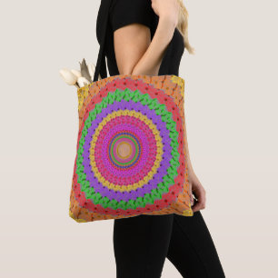Mandala Ball yellow Crochet Style -  Tote Bag