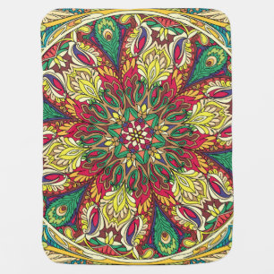 Mandala Bandana: Vintage Seamless Design. Baby Blanket