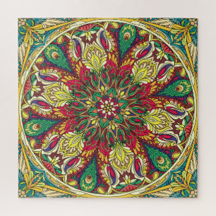 Mandala Bandana: Vintage Seamless Design. Jigsaw Puzzle