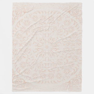 Mandala Baroque Flower Pattern Design  Fleece Blanket