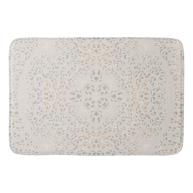 Mandala Baroque Ornament Pattern Design Bath Mat (Front)