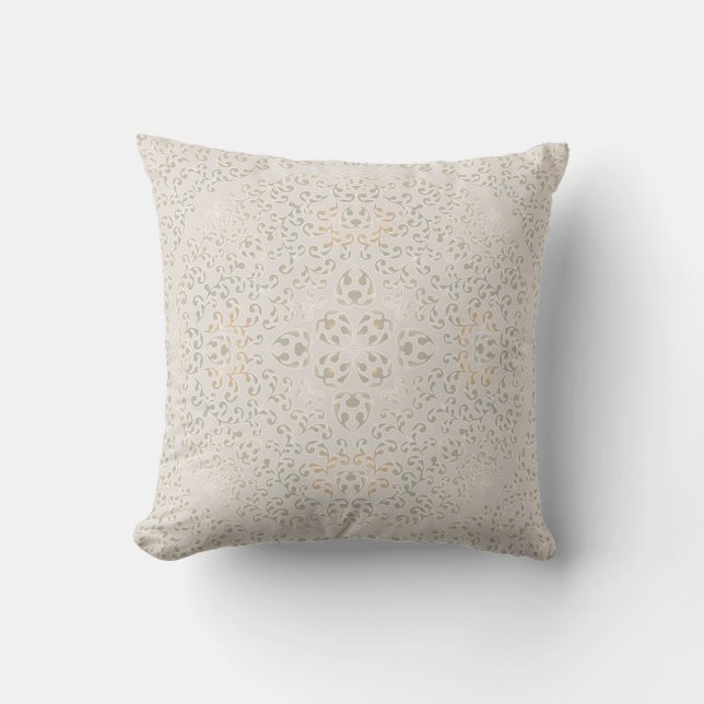 Mandala Baroque Ornament Pattern Design Throw Pillow (Front)