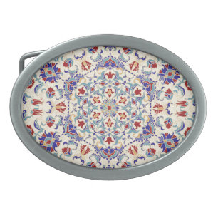 Mandala Beauty: Colorful Cultural Mosaic Belt Buckle