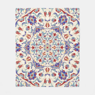 Mandala Beauty: Colorful Cultural Mosaic Fleece Blanket