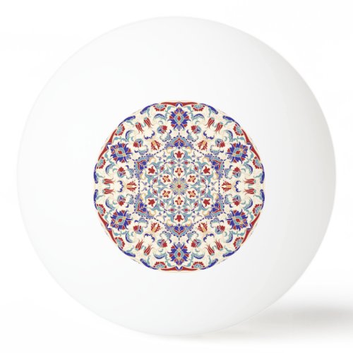 Mandala Beauty: Colorful Cultural Mosaic Ping Pong Ball