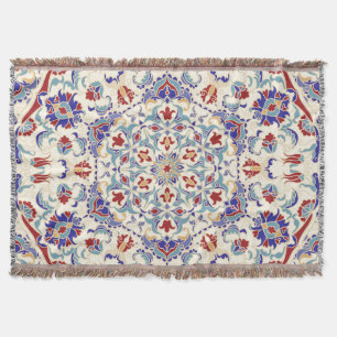 Mandala Beauty: Colorful Cultural Mosaic Throw Blanket