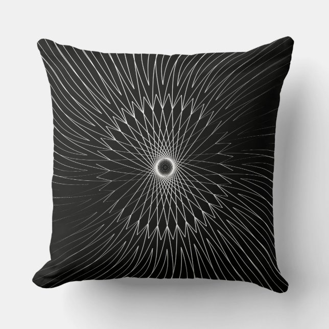 Mandala, Bicycle Wires 1 Throw Pillow (Front)