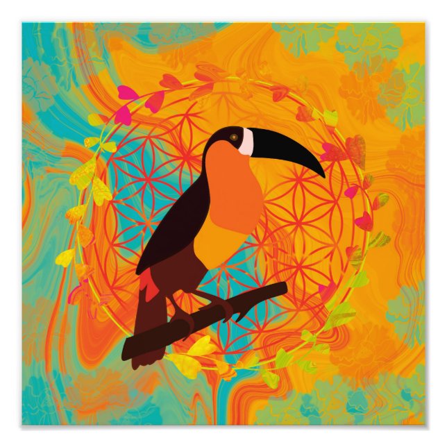 Mandala bird photo print (Front)
