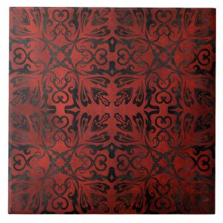 mandala black romantic elegant ceramic tile