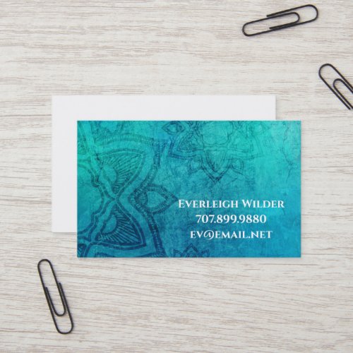 Mandala Blue Business Cards