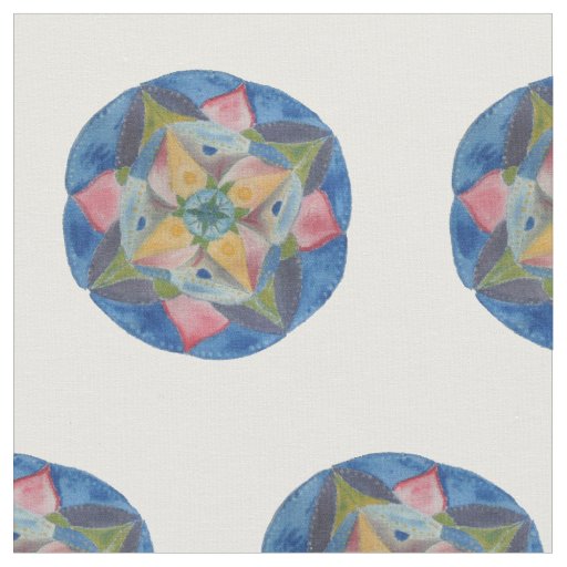Mandala Blue Combed Cotton (56" width) Fabric