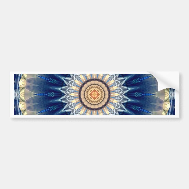 Mandala blue created by Tutti Bumper Sticker (Front)