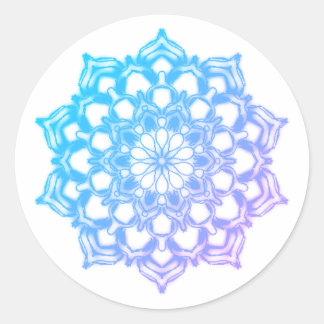 Mandala Blue Flower Sticker