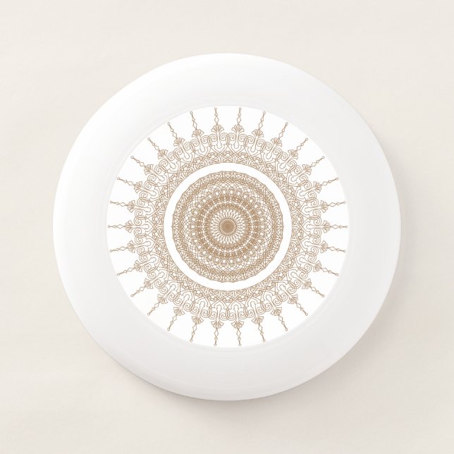 Mandala Bohemian White Wham-O Frisbee (Front)