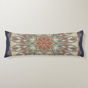 Mandala Boho Bohemian Paisley Tribal Navy Purple Body Pillow
