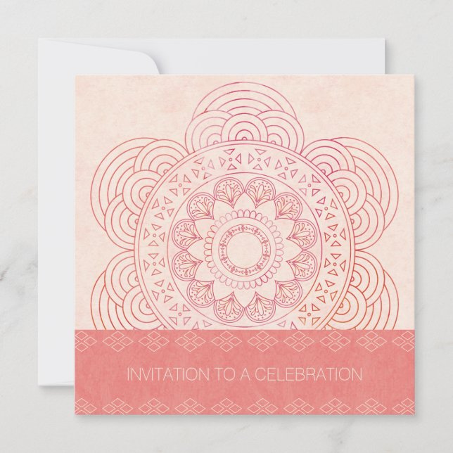 Mandala Boho Chic 60th Birthday Invitation (Front)