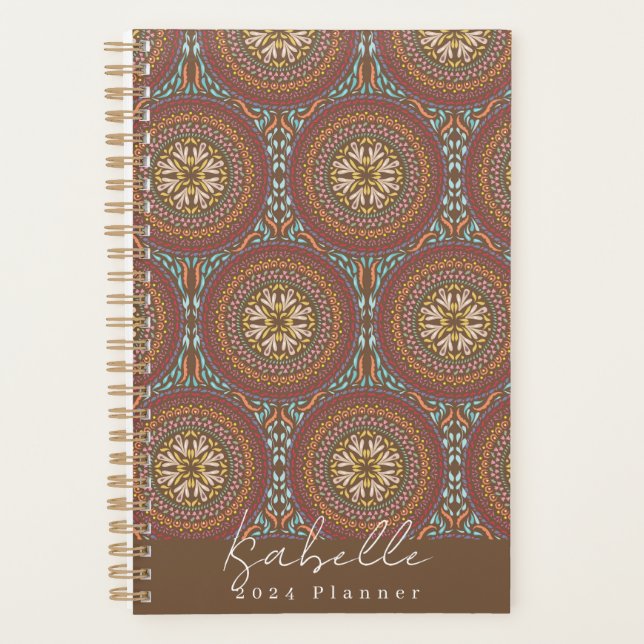 Mandala Brown Planner (Front)