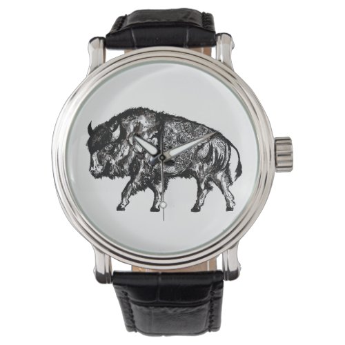 Mandala Buffalo Bull Watch