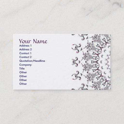 Customizable Mandala Business Card - Bilingual Version