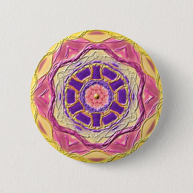 Mandala-Button "King of Healing" Button (Front)