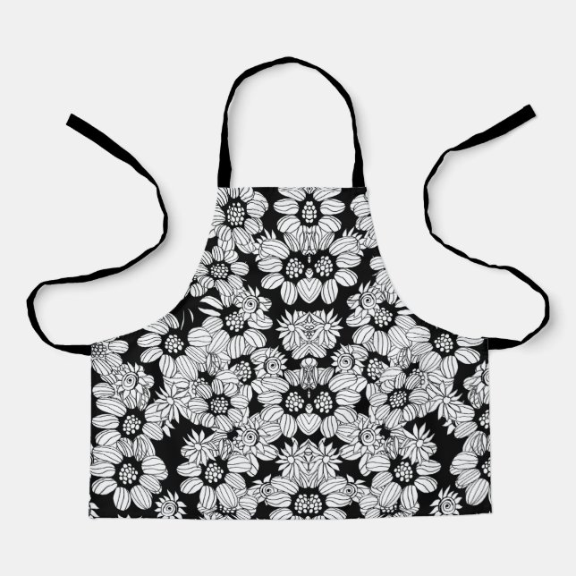 mandala-calming-coloring-page apron (Front)