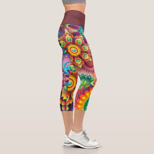 Mandala  capri leggings