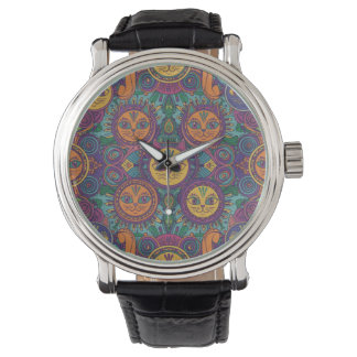 Mandala Cat Art Watch