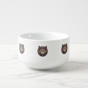 Mandala Cat Soup Mug