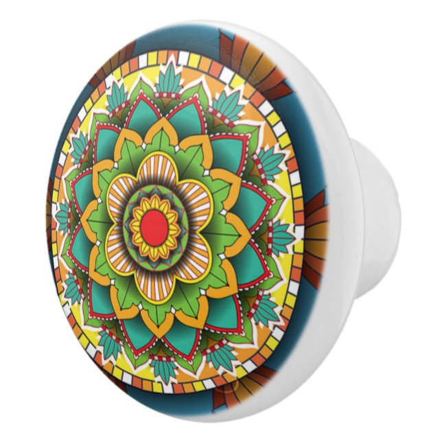  Mandala Ceramic Knob (Right)