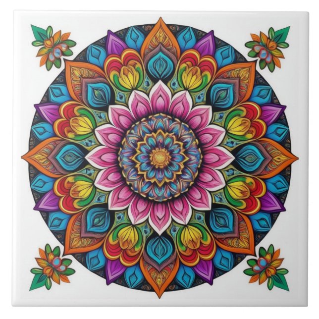 Mandala Ceramic Tile (Front)