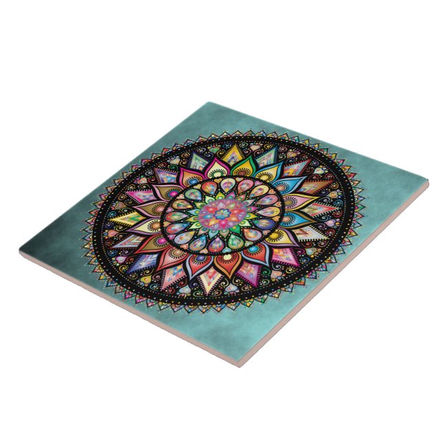 Mandala Ceramic Tile (Side)