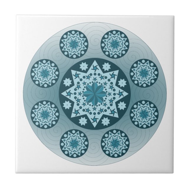 Mandala Ceramic Tile (Front)