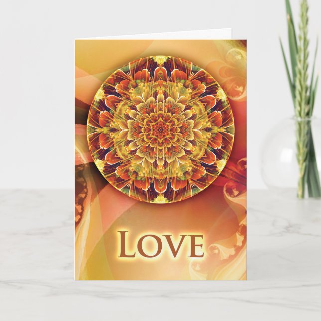 Mandala Christmas Card with Runi Quote (Front)