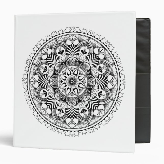 Mandala Circle 3 Ring Binder (Front/Inside)