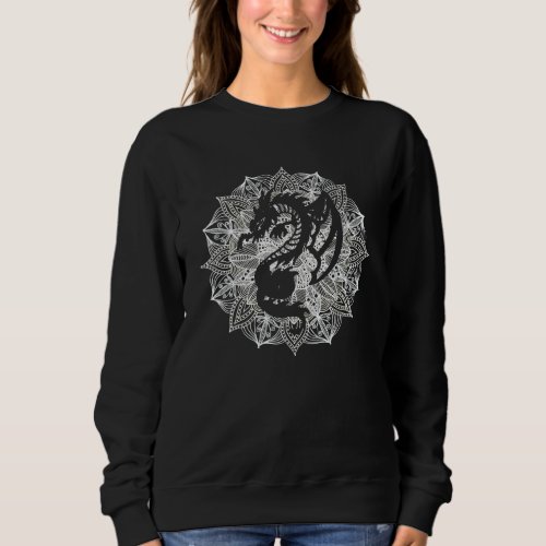 Mandala Circle Dragon Sweatshirt