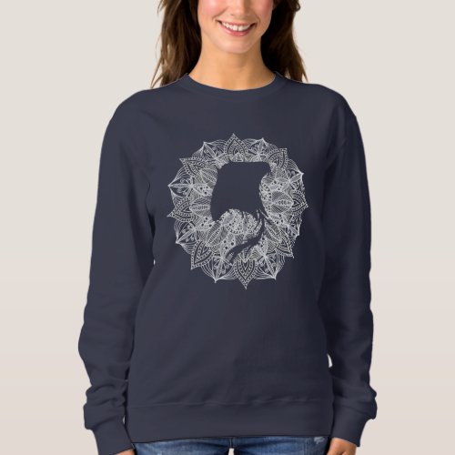 Mandala Circle Manta Ray Sweatshirt