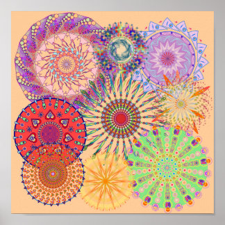 Mandala Collage Three Poster