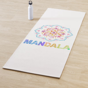 MANDALA COLORED LOTUS FLOWER YOGA MAT