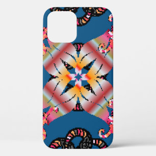 Mandala colored on a yellow background. Invitation iPhone 12 Case